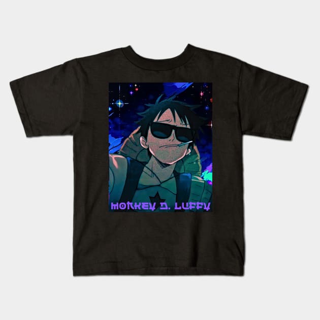 Monkey D Luffy luffing-one peice anime character Cool merchandise T-Shirt Kids T-Shirt by earngave